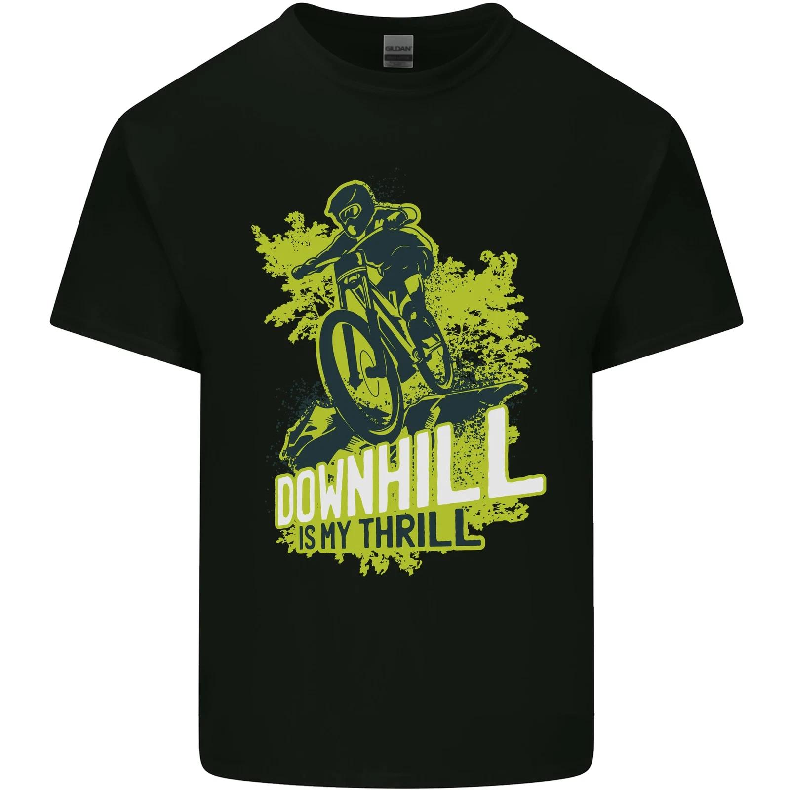 Downhill Mountain Biking My Thrill Cycling Kids T-Shirt Childrens XL