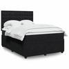 Exclusive House - Slatted Bed Base with Mattress Black 140x190 Cm Velvet