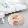 Foldable Cat Caves Donut Cat Cave Plush Tunnel Cat Beds Soft Washable Cat Couch Warm Detachable Pet Supplies For Kitten & Large