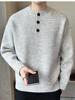 Men's Retro Japanese-European Style Buttoned Sweater - Trendy Old Money Knitwear Fashion
