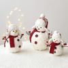 Christmas Snowman Table Decoration Cute Foam Cloth Ornament for Room Decor and Holiday Centerpiece