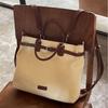 Solid Color Nylon Shoulder Bag French Laptop Bag Trendy Tote Bag  Handbag