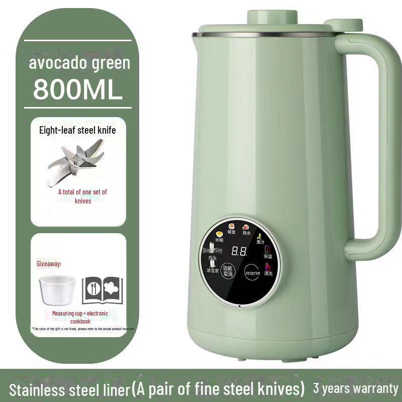 

Компактная машина для приготовления соевого молока 110 В, полностью автоматическая, без приготовления пищи, для 1-2 человек, стандарт США, многофункциональная для домашнего использования 800ML 110V