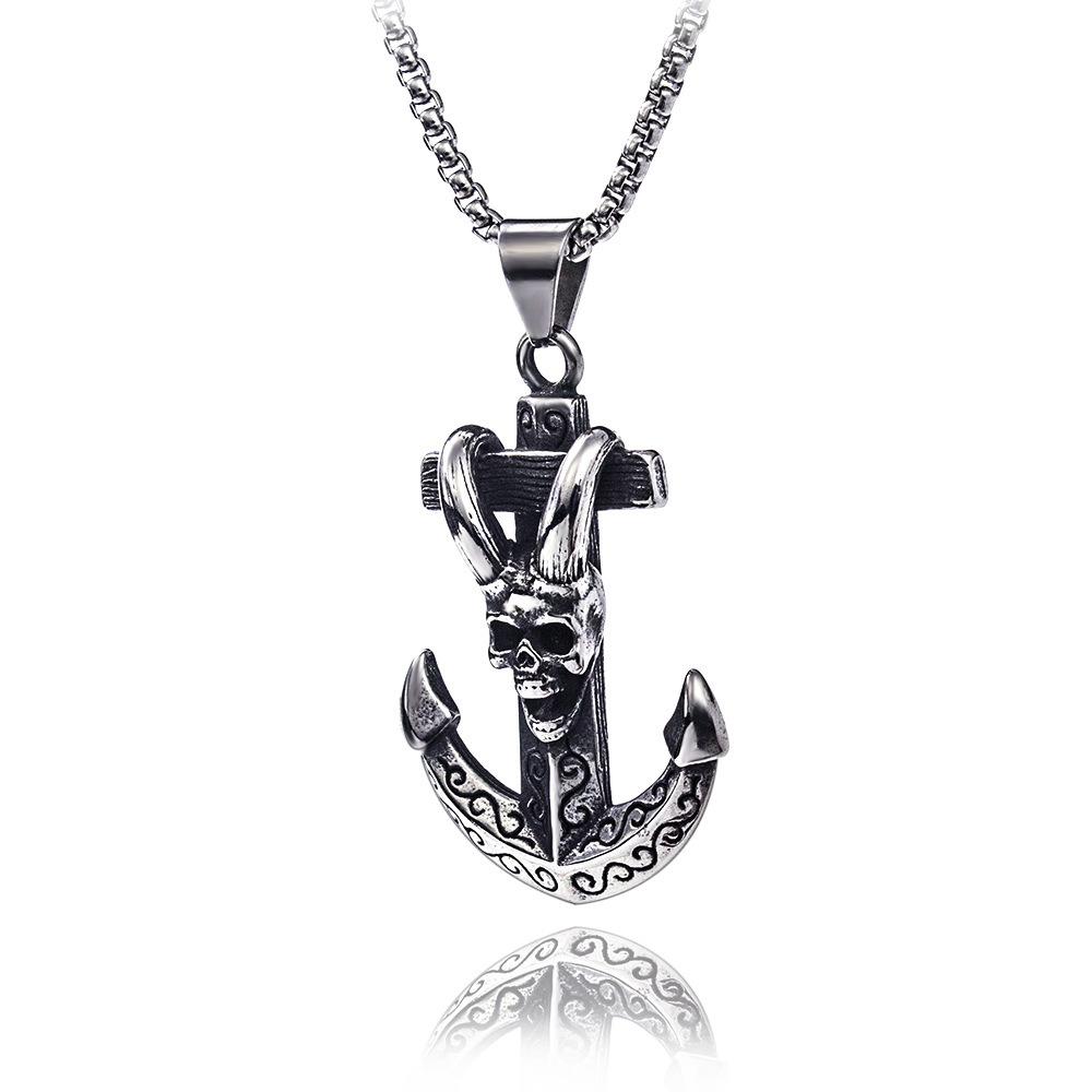 Stainless Steel Snake Pendant, Retro Personalized Python Titanium Steel Necklace Pendant Jewelry