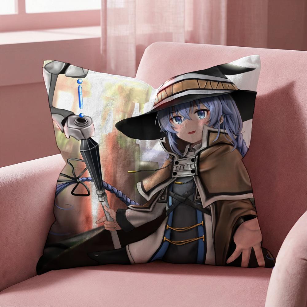 M-Mushoku T-Tensei Anime Cushion Cover Multi-Scene Pillow Cover for Home & Car - Reversible, Soft & Durable for Daily Use