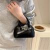 Fashion Small Size Shoulder Bag Handbags Solid Color Shell Bag Belt Buckle Design Top-handle Bags Women