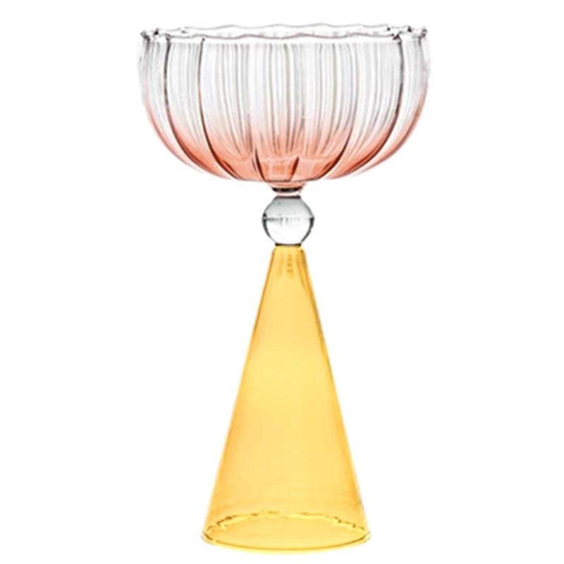 

Elegant Wine Cups Colorful Cocktail Cups Kitchen Drinkware Unique Glass Cup Suitable for Gifting and Home Decorations