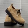 2025 platform derby shoes British heightening men's shoes tooling casual basic versatile commuter leather shoes beige 1560-J