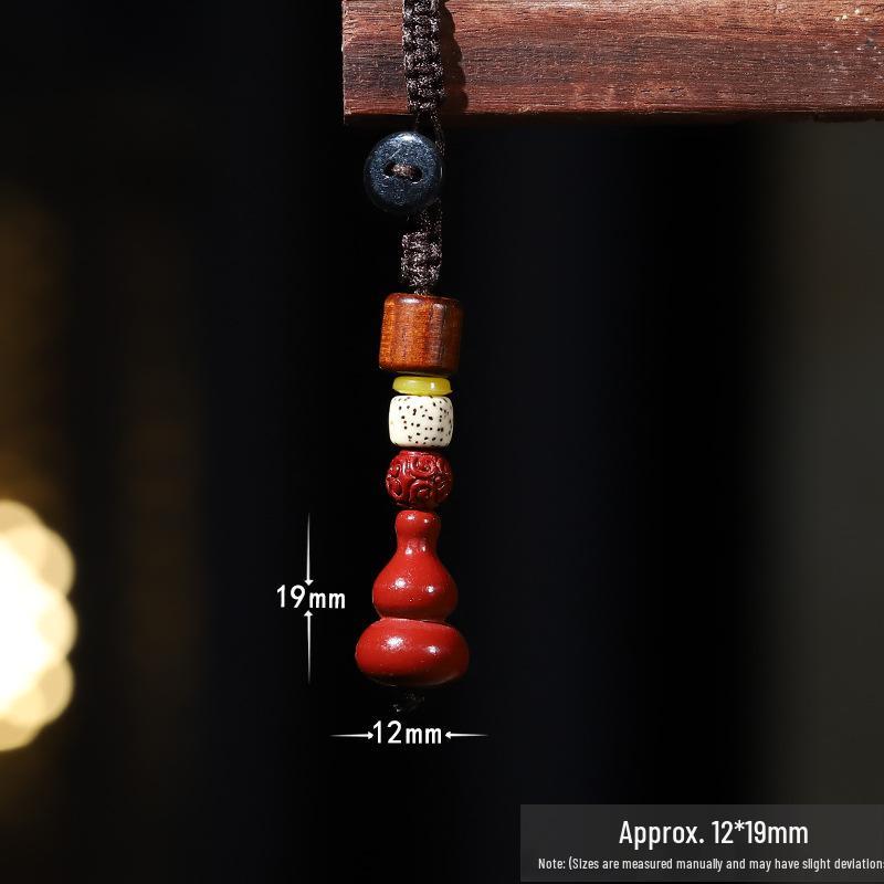 Vermilion Horse Zodiac Gourd Anti-lost Keychain & Pendant Charm for Men and Women.