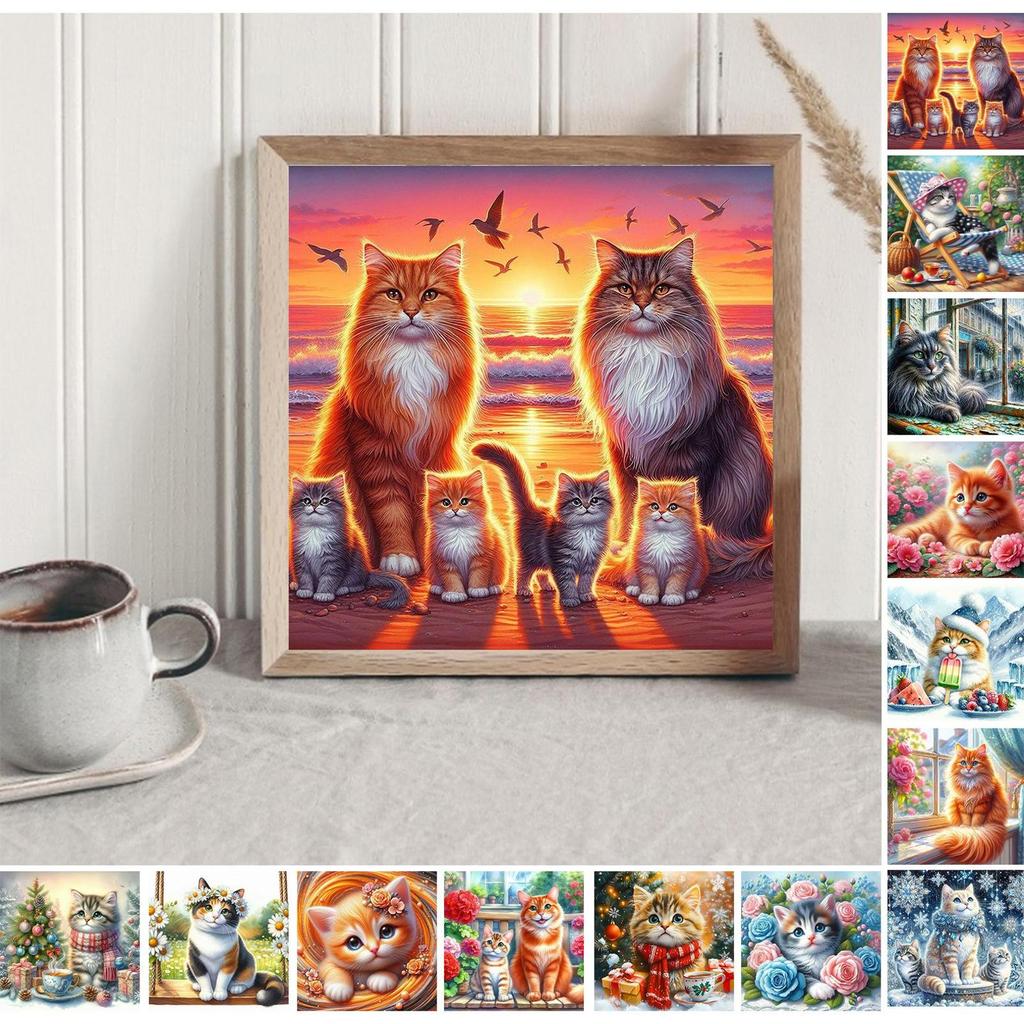 Animal Series Diamond Art Kits for Home Wall Decor Round Full Drill Dimond Art Paintings Diamond Dots Gem Art 15.75 X15.75 In