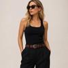Gold/Silver Buckle Suede Leather Belt Leopard Print Fashion Belt Retro Waist Belt  Jeans Dresses