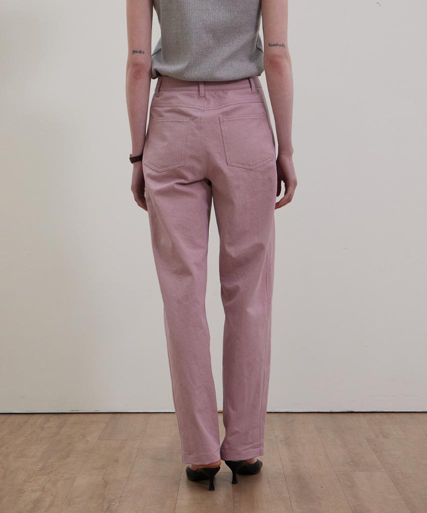 STEP AROUND Pigment Washing Panel Pants_Pink