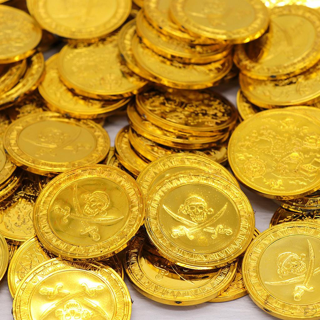 100-pack/parti Plast för Barnkalas Presentmynt 4 cm