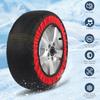 2pcs Automotive Snow Socks for Tires No Damaging Tire Hub Anti Slip Super Strong Low Temperature Tolerance, No Noise