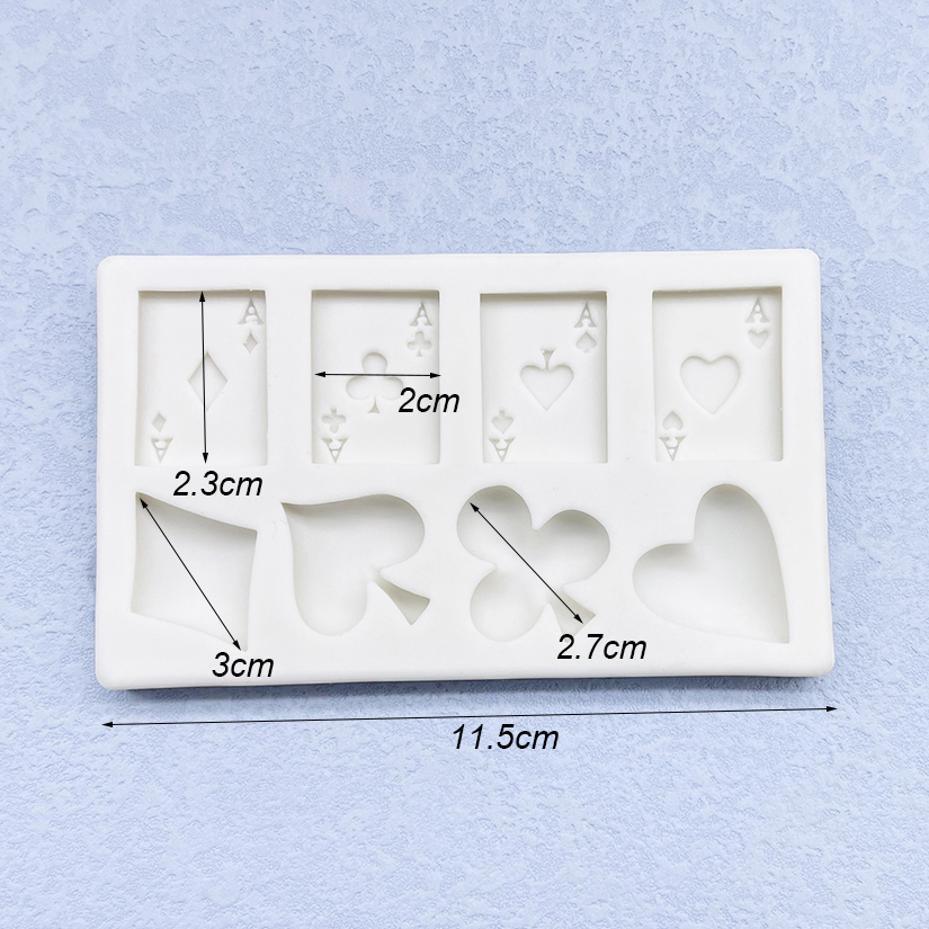 Poker Silicone Sugarcraft Mold Resin Tools Cupcake Baking Mould Fondant Cake Decorating Tools