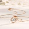 Circle Pendant Women'S Diamond Korean Version Niche Design Beating Heart Women'S Zircon Necklace Premium Durable