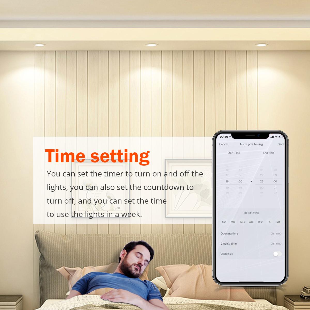 WIFI светодиодная умная лампочка Tuya RGB Bluetooth приложение кухонная лампа — фото 8