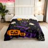 Flannel Blanket 1pc Halloween Castle Pumpkins Scene Soft Air Conditioning Blankets Office Sofa Blankets Nap Blankets Camping Blank