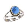 Natural Australian Opal Gemstone 925 Solid Sterling Silver Ring Size 6.5 r9f38
