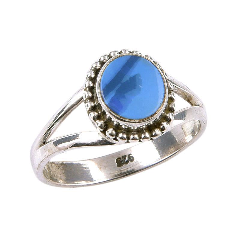 Natural Australian Opal Gemstone 925 Solid Sterling Silver Ring Size 6.5 r9f38
