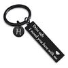 Black Electroplated Heart & Square Safety Keychain – 26 Letter Monogram Accessory.