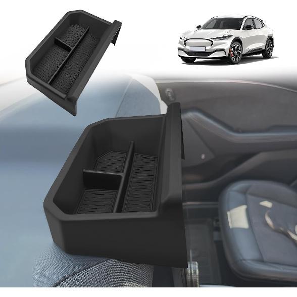 BestEvMod AOSK Compatible with Mustang Mach-E Armrest Storage Box Organizer Center Console Tray Accessories 2021 2022 2023 2024(V1) NOT FIT 2025
