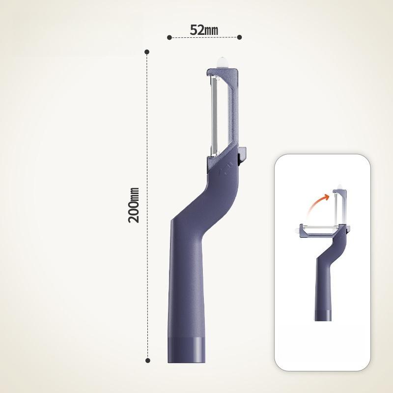 

Овощечистка для кухни поворотная для фруктов и картофеля из нержавеющей стали, резак, эргономичная ручка, овощечистки с удалителем пятен синий