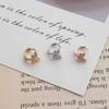 Mini Cubic Butterfly One-Touch Ring Nickel-Free Earrings (1 Pair)