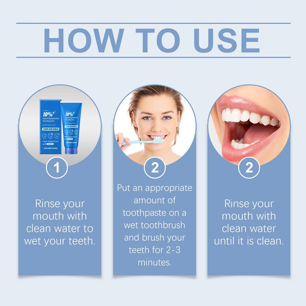 Dentifrice blanchissant Éclaircit Rafraîchit Saveur menthe Prévient les caries dentaires Élimine les taches Dents sensibles Blanchissant Hygiène bucco-dentaire