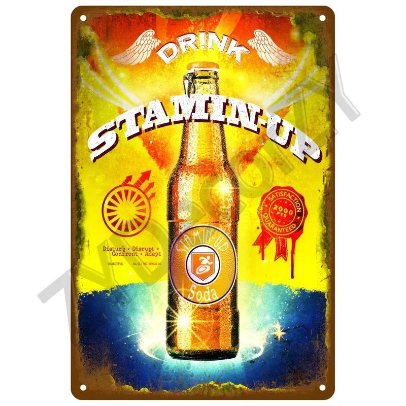 1 pièce Plaque Métallique Bière: Affiche Drôle avec Marque de Rhum Vintage - Art Métallique pour Décoration Murale Accrocheuse dans les Bars, Pubs, Clubs