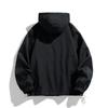 Autumn and Winter Men's Jacket Hooded Sports and Casual Trendy Youth Plus Velvet Thickened Loose Large Size Jacket