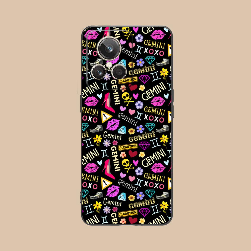 Zodiac Sign Gemini Phone Case for Realme 15 14 13 12 11 10 9 Pro Plus T i Lite 5G Soft TPU Shockproof Cover