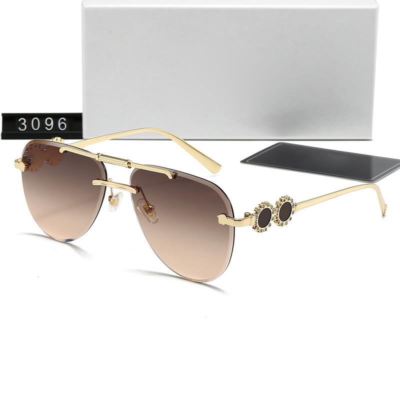 New frameless toad glasses men's fashion trend sunglasses fashion driving Internet celebrity sunglasses