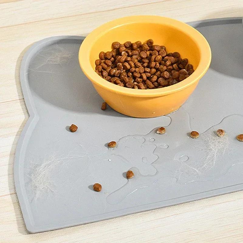 With Bed Cats Mats. Cats Accessories Pet Silicone Easy-to-clean Household Supplies Food-grade Anti-slip Waterproof Products Home
