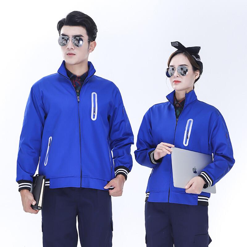 Dianyicai Unisex Stand-Collar Work Jacket  Pants Set 160