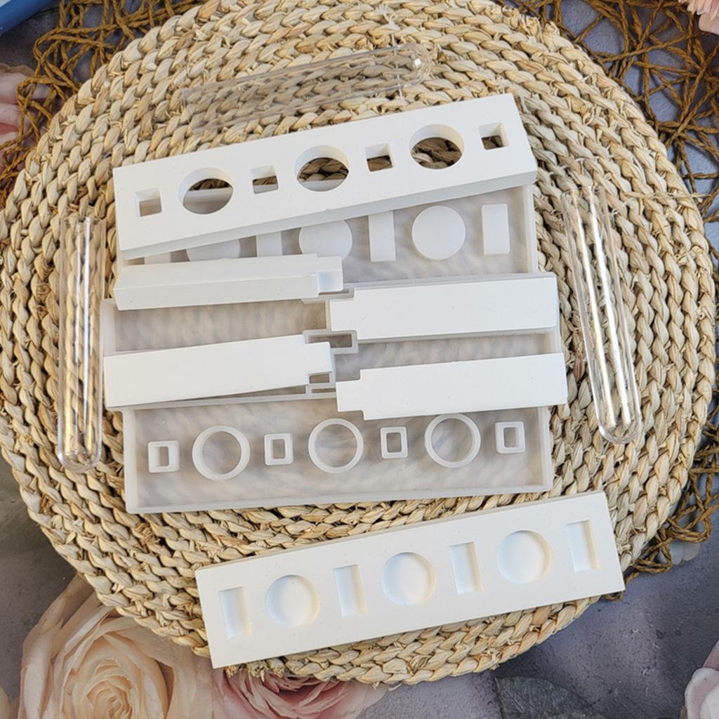 Silicone Resin Molds for Hydroponic Plant Propagation Flower Holder Mould with 3 Test Tubes Home Decoration Moulds