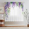 Purple Wisteria Curtains Hd Print Polyester Pocket Rod Living Room Bedroom Dining Curtain Light Filtering For Great Made Of Machine Washable