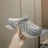 Fashion Women Shoes All-match Personality Fashion Diamond-studded Thick-soled Shoes Heightened Shiny Comfortable Women Sandals