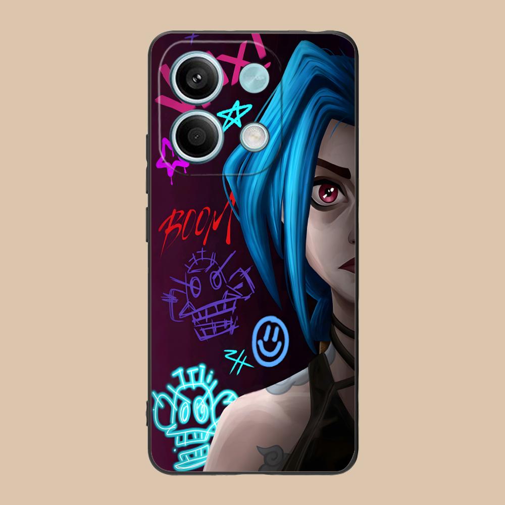 

LOL Jinx Mobile Phone Case for Xiaomi 15 14 13 12 Mi 11 T Ultra Lite Pro S X 5G Colour Printing Smartphone Cellphones Luxury Xiaomi 13 Ultra
