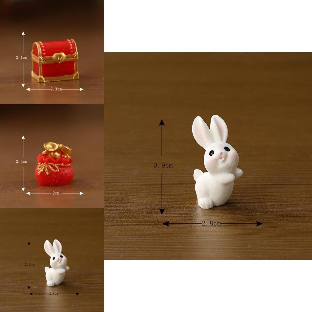 Adorable Resin Miniature Garden Rabbit Figurine Cute Animal Decoration For Modern Simple Style
