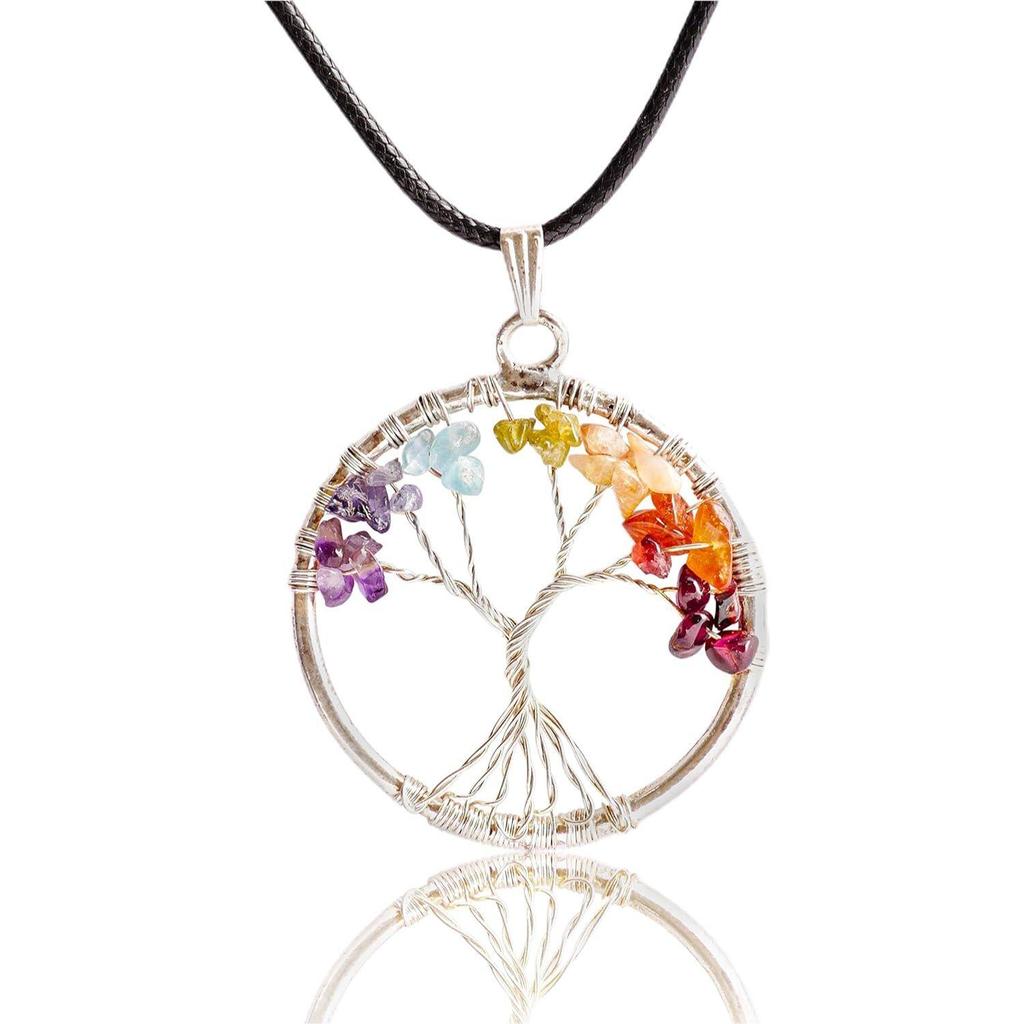 Crystals and Stones, Seven Chakra Crystal Showpiece for Home Decor Decoration Bonsai Money Tree, Size 10-12 inches, Multicolor Golden Wire 2, 1 Piece