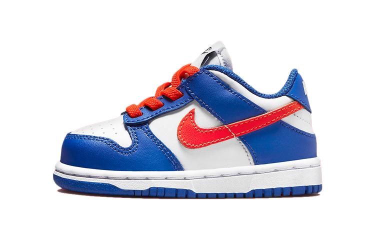Nike Kids Dunk Low Game Royal/Crimson Sneakers CW1589-104 25