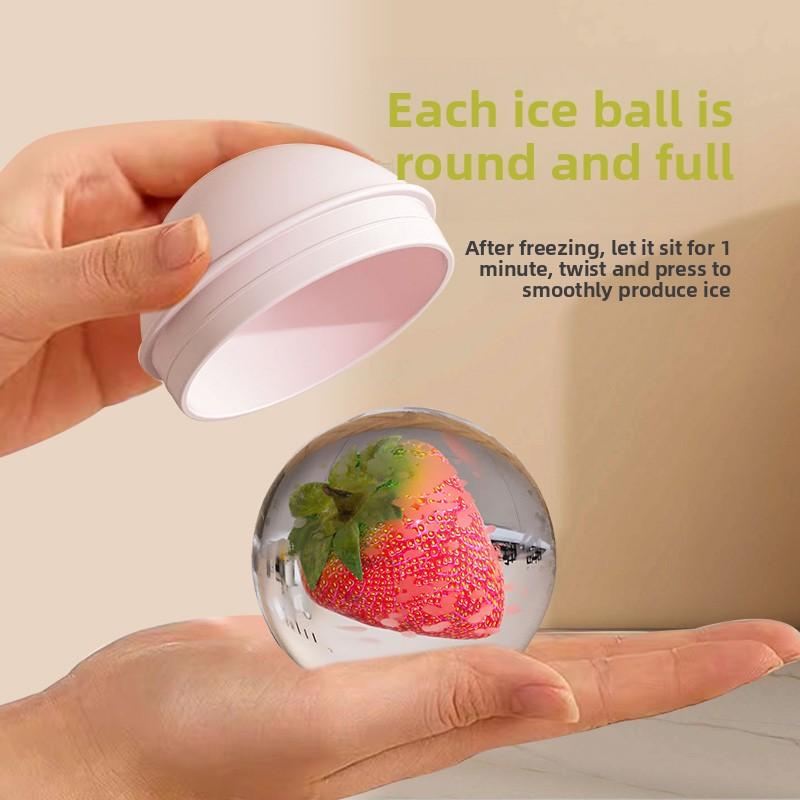 Silicone Ice Ball Molds for Whiskey  Round Makers with Lids Ice Cube Maker for Cocktails, Bourbon, and Drinks Bartender