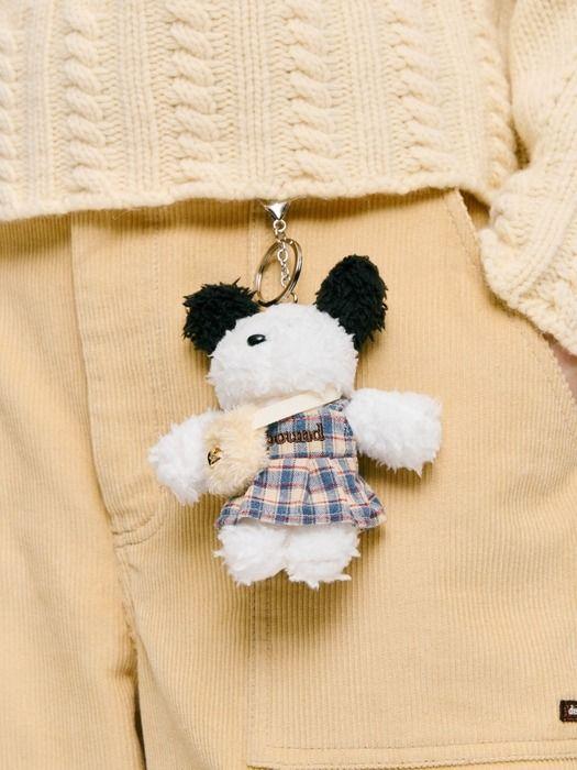 

DEPOUND benny keyring in check dress - ivory ivory