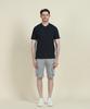 Panicalle Navy Johnny Collar Polo Shirt
