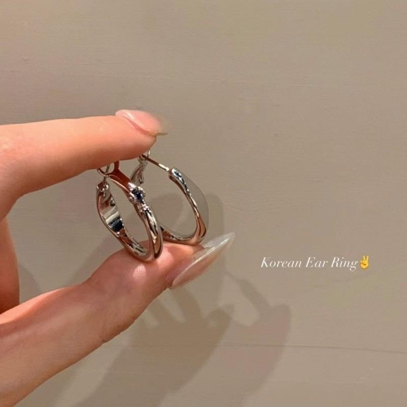 Minimalist Ins Style Geometric Hoop Earrings Fashion Jewelry For Women