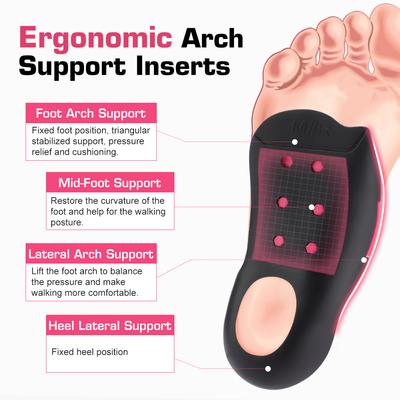 1pair Orthopedic Arch Support Insoles for Flat Feet & X/O Legs Correction-Pain Relief Plantar Fasciitis Insoles for Men and Wome