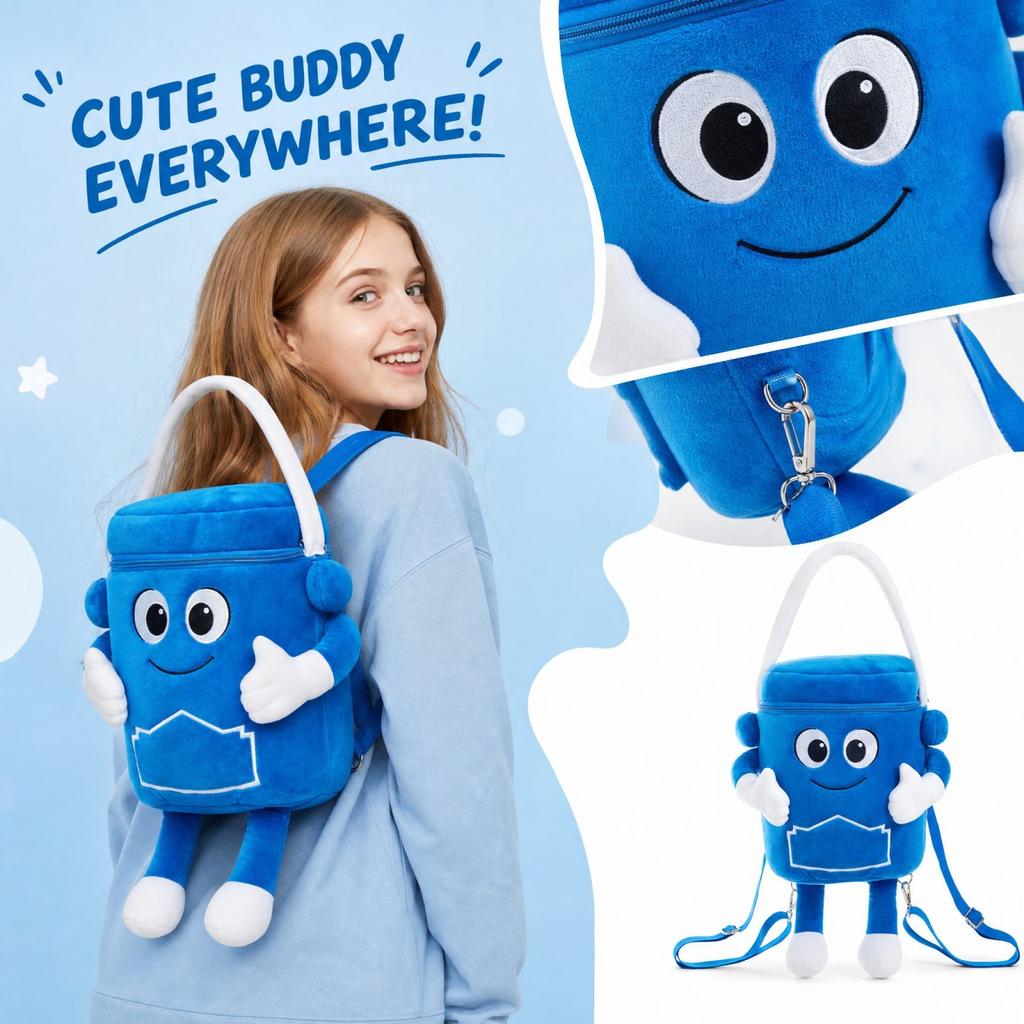 Plush Stuffed Animal Backpack Soft Doll Toy Bag