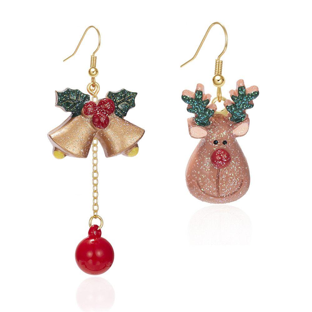 

Лось С Рождеством Христовым Санта Клаус Милые Женские Рождественские Серьги Висячие Серьги Пусеты Кристалл 23