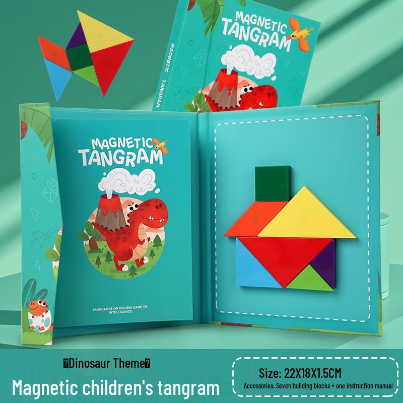 Magnetic Tangram Puzzle for Young Children - Educational Wooden Toy for Early Learning